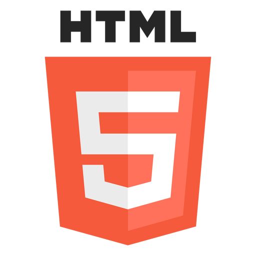 bold HTML5 shield logo on a white background with bright orange and white colors representing web standards